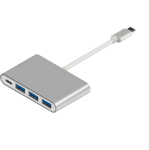 Adaptateur de concentrateur USB3.1 Type C USB3.0 * 3 avec coque en alliage d'aluminium Hub de charge PD pour <span class=keywords><strong>Apple</strong></span> Air Pro <span class=keywords><strong>Chromebook</strong></span> pour Dell XPS 12/13 en S - Product Image 1