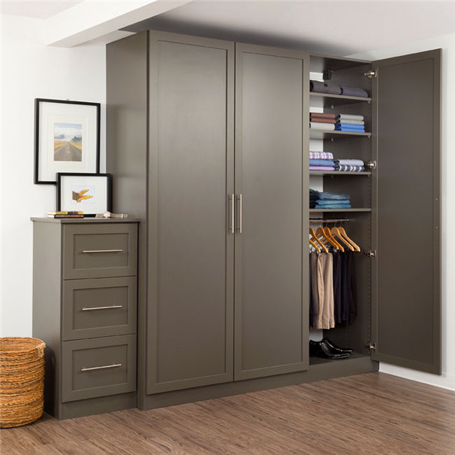 Eco-friendly Used Wooden Wardrobe Cabinet with Adjustable Shelf