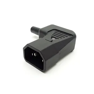 iec 320 connector c13 c14 angled connector bent foot right angle 90 degrees socket plug