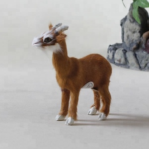 Chine Artificielle Animal Factory Vente Chaude Décoration de La Maison De Chèvre Réaliste Mini Jouet De Fourrure De Chèvre - Product Image 4