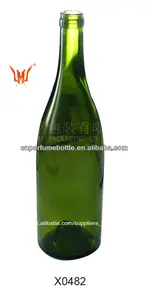 verde copa de vino botella de vodka para ginebra whisky y fabricación de ron