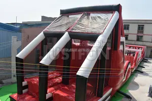 40m insane inflable slide playground equipment giant 5K inflatable obstacle course for adults