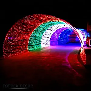 Intelligente LED-Bogenmotiv-Dekorations lichter des Zeit tunnels im Freien