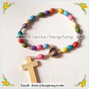2016 colorato rosario, cavo <span class=keywords><strong>corda</strong></span> di preghiera del rosario braccialetto, annodato braccialetto christian - Product Image 1