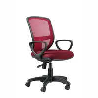 Elegante sedia da conferenza con schienale medio, sedia girevole in rete per ufficio