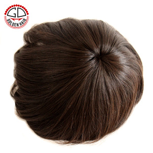 Piezas tejidas de cabello humano de encaje francés de alta calidad <span class=keywords><strong>para</strong></span> hombre negro - Product Image 4