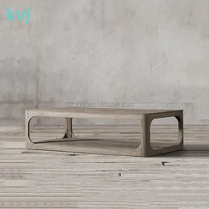 KVJ-7330-1 خمر الفرنسية مستطيل طاولة القهوة الخشبية