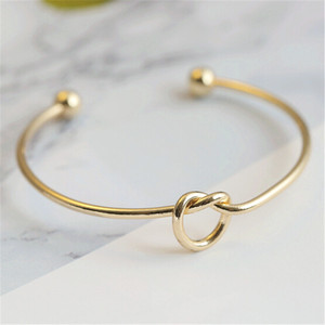 Hot Selling DIY Silver Gold Rose Gold Knot Wire <strong>Memory</strong> Twisted <strong>Bracelet</strong> with Tie - Product Image 2