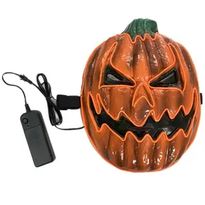 Harga Grosir Topeng Labu Halloween Pesta LED Kawat Neon EL