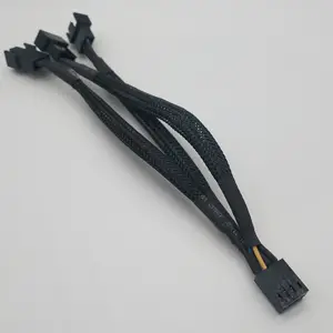 Custom With Protective Sleeve 1 To 2 3 4 Way Fan Splitter Extension Cable 4 Pin PWM Cables