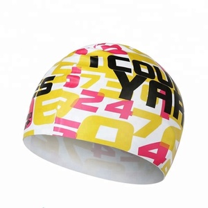 Chapeaux <span class=keywords><strong>de</strong></span> bain en silicone avec impression personnalisée, nouveauté, amusant - Product Image 1