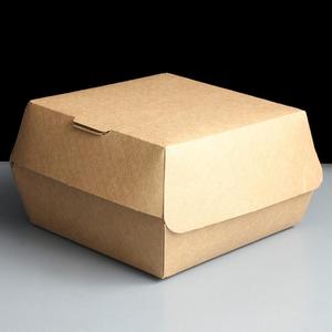 Caja Grande Biodegradable de Kraft, concha de almeja de papel de embalaje personalizado, <span class=keywords><strong>burguer</strong></span> de hamburguesas - Product Image 2