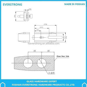 Ufficio in lega di zinco maniglia della porta a battente serratura G006 in acciaio inossidabile senza cornice serratura della porta di vetro simile al tipo di <span class=keywords><strong>dorma</strong></span> - Product Image 2