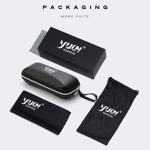 Professional custom logo packaging including paper box zipper case soft microfiber pouch and cleaning cloth printing for glasses