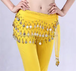 Coins Skirt Scarf or Silver 13 Colors Belly Dance Wear Belt,gold Performance Stage & Dancerwear for Girls Adults Hip Scarf 150cm