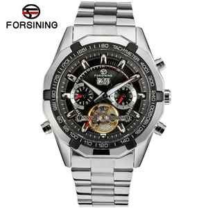 Orologi da <span class=keywords><strong>Uomo</strong></span> Forsining in <span class=keywords><strong>Acciaio</strong></span> Inossidabile Dorato Impermeabili di Marca di Lusso <span class=keywords><strong>Orologio</strong></span> da Polso Meccanico Trasparente - Product Image 3