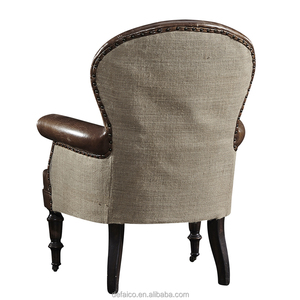<span class=keywords><strong>Muebles</strong></span> antiguos lugar de ocio biblioteca Cafe shop bar boutique marco de madera de roble sillón de cuero - Product Image 3