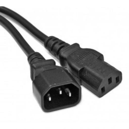 IEC320 3 Pinos C14 TO Macho C13 2 Furos EU 4.0mm Tomada Fêmea Cabo De