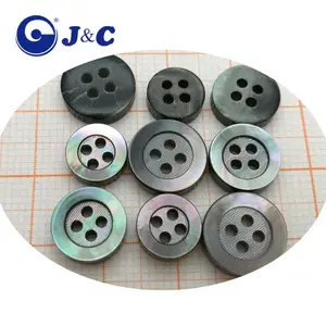 Wide Rim Black <strong>MOP</strong> <strong>Shell</strong> Shirt <strong>Buttons</strong> - Product Image 1