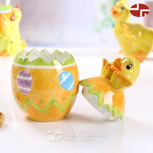 Serie pascua diseño <span class=keywords><strong>polla</strong></span> con pintura <span class=keywords><strong>de</strong></span> cerámica dolomita tarro <span class=keywords><strong>de</strong></span> galleta <span class=keywords><strong>de</strong></span> la galleta caramelo bote - Product Image 2