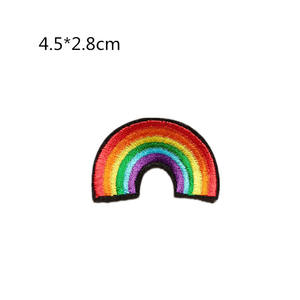 Nova Chegada <span class=keywords><strong>Patches</strong></span> Bordados Iridescentes Atacado Ferro em Pano Applique Logotipo Personalizado Arco-íris Bordado Patch para Roupas - Product Image 5