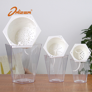 2017 Venta caliente transparente diamante pequeño balcón planta macetas para jardín decoraciones <span class=keywords><strong>de</strong></span> interior - Product Image 4