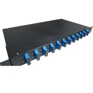 1U 19 "ODF Glasfaser 12 Duplex Port Fix Patch Panel mit Adapter