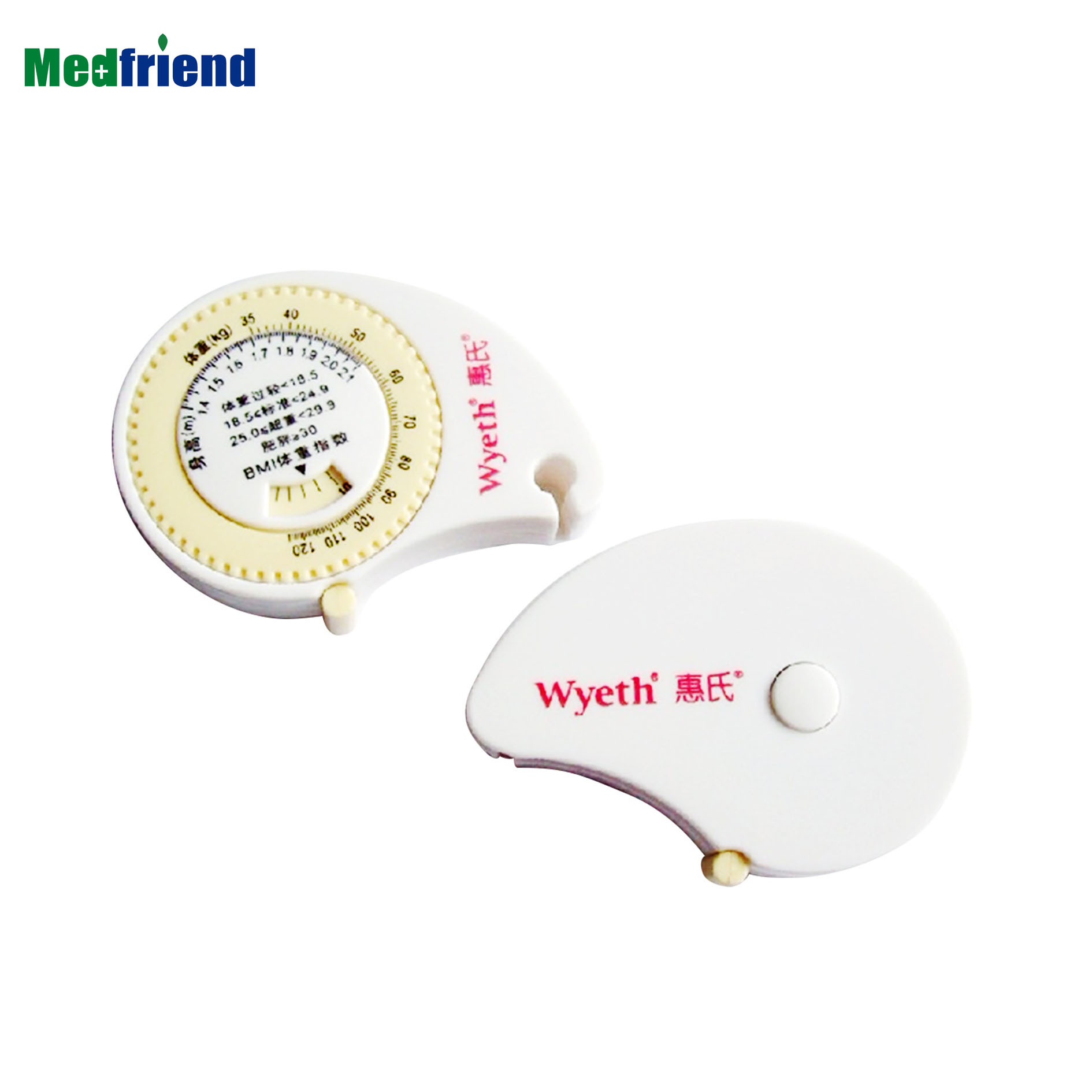 Factory Price Stomach Shaped BMI Body Mass Index Retractable Tape 150cm Measure Calculator Diet Weight Loss