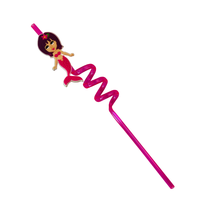 Pailles en PETG de qualité supérieure, réutilisables, amusantes, pour bar, accessoires de fête, décorations d'anniversaire pour enfants, thème sirène