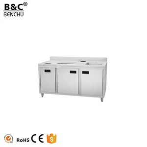 Thương Mại Thép Không Gỉ Bar Counter Khách Sạn Và Bar Món Ăn Rửa Bảng Để Bán