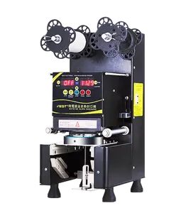 Toptan yapıştırma makinesi kapağı-Suyu kapağı gitmek makinesi mühür maden suyu dolum ve kapama otomatik ticari otomatik halka bardak