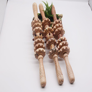 منتج أسطوانة تدليك خشبية يدوية للعمود الفقري والجسم والظهر والكتف موديل 2019 - Product Image 3
