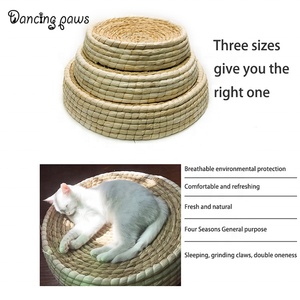 Natural hecho a mano ecológico maíz cáscara paja gato nido mascota cama para dormir - Product Image 5