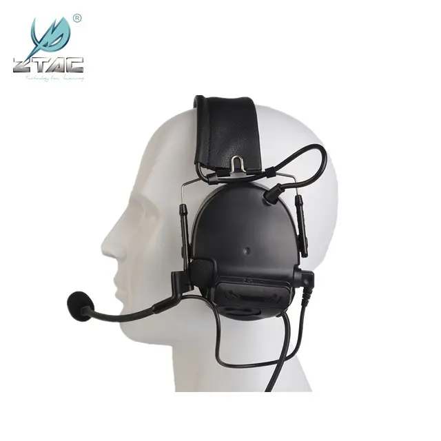 Ztac Tactische Headset Luchtvaart Comtac Iii C3 Headset Luidruchtig Annuleren Hoofdtelefoon Gaming Headset Abs Plastic Bk/De/Fg