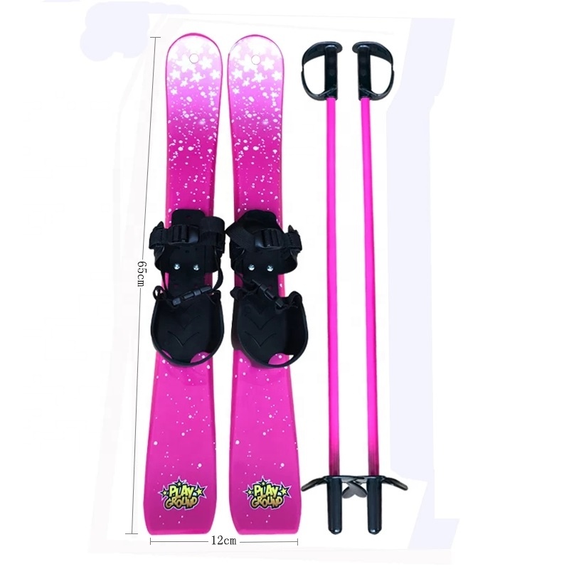 Freestyle ABS+HDPE Beginner Ski Set for Kids & Poles