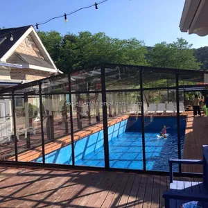 Plastik polikarbonat düz çatı ücretsiz ayakta yüzme havuzu barınak muhafazaları en iyi fiyat ile