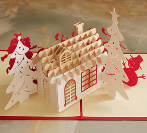 Nouvelles inventions Dernière Décoration 3D papier sculpture de mariage carte d'invitation d'anniversaire cartes - Product Image 2