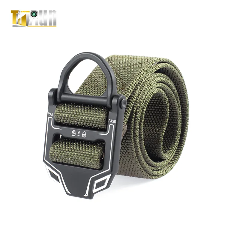 Outdoor militare di nylon tessitura tactical belt 1.5 pollici sgancio rapido cinghia di modo