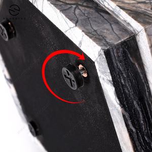 Mesa de exhibición de mármol elegante mesas laterales mesitas de noche para Proyecto de muebles para el hogar - Product Image 6