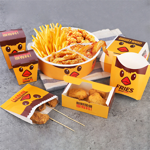 Tùy Chỉnh Bìa Hộp Bao Bì Thực Phẩm Cho Thức Ăn Nhanh Bỏng Ngô Bao Bì Xô - Product Image 4