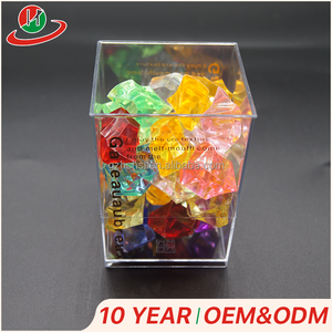 Promocional cuadrado jalea vasos de plástico al por mayor <span class=keywords><strong>el</strong></span> mini plástico postre - Product Image 5