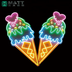 Luces de neón LED para helado, letrero de neón RGB, envío directo múltiple, letrero de publicidad al aire libre 12 25 12V CC, 2 años - Product Image 2