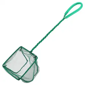 4 Inch Aquarium Netto Fijne Mesh Kleine Vis Vangen Netten Met Plastic Handvat-Groen