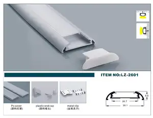 0.5 메터 슈퍼 슬림 최근 알루미늄 LED 프로필 플랜지 사용하여 스트립 12 이내에 미리메터 Led 바 빛 프로필 알루미늄