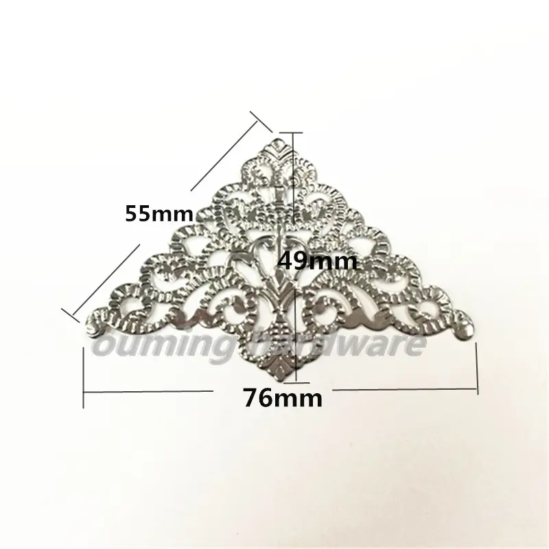 Металлический плоский уголок для свадебного альбома, декоративный плоский защитный уголок для деревянной коробки