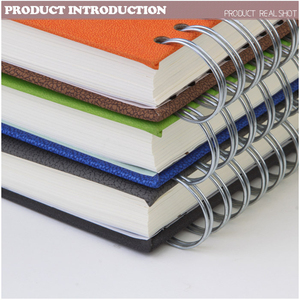 Fanc kinh doanh máy tính xách tay PU da bìa cứng với kim loại chặt xoắn ốc ràng buộc và ban nhạc đàn hồi chương trình nghị sự kế hoạch thiết kế - Product Image 4