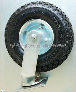 4pcs 10 "roda pneumática do rodízio do pneu com rígido e giratório - Product Image 6