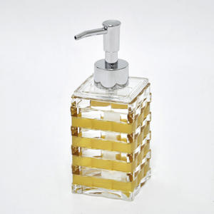 Dispensador de Líquido con Diseño de Tejido Cruzado en Forma Cuadrada - Product Image 1