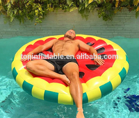 Matelas flottant de pizza/pastèque gonflable, sécurité de natation, en PVC, pour adulte, lit pneumatique de plage, vente en gros,