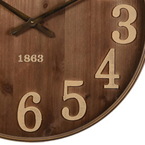 <span class=keywords><strong>Horloge</strong></span> <span class=keywords><strong>murale</strong></span> ronde en bois vintage 1863 géante pour maison salon Art déco <span class=keywords><strong>Design</strong></span> Style Quartz Type de motif - Product Image 3